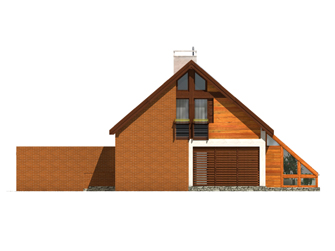 WM10, elewacja boczna, projekty dom&oacute;w jednorodzinnych