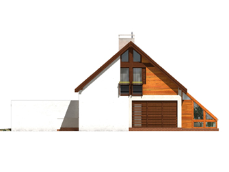 WM10 , elewacja boczna, projekty dom&oacute;w